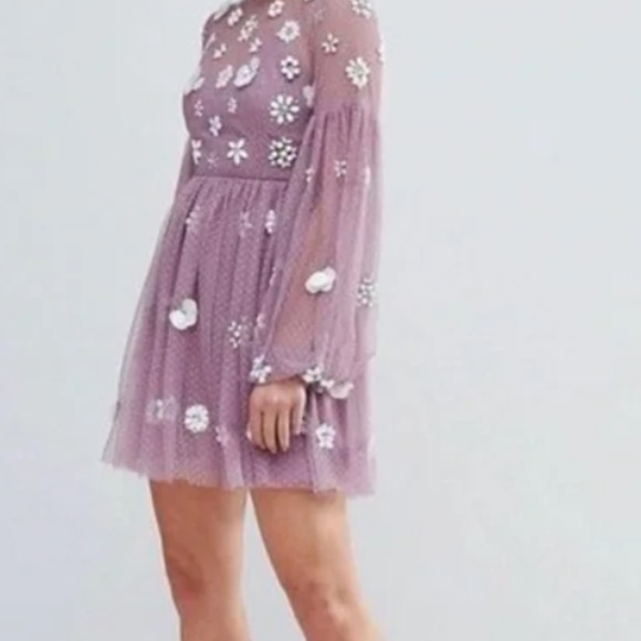 NWT ASOS Lavender Haze Daisy Festival Dress - Picture 3 of 10